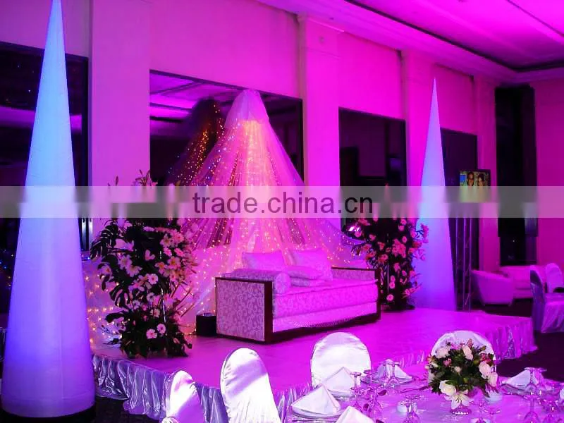 hot sale wedding stage decoration inflatable light column with LED / inflatable led pillar light for sale