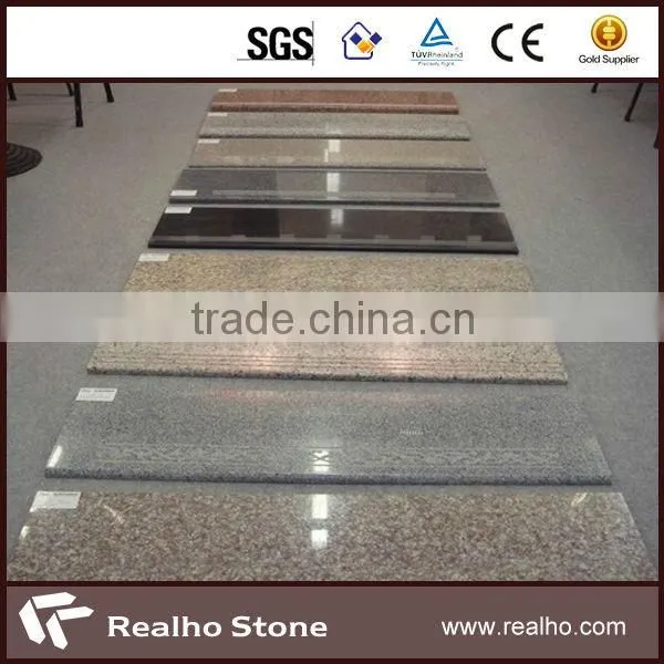 black granite stairs steps