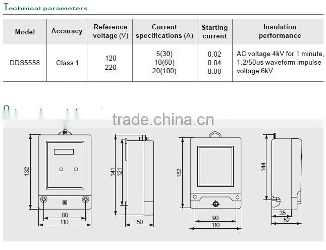 single phase electronic active energy meter