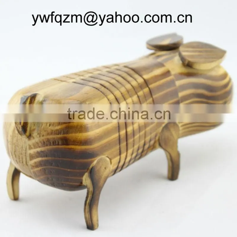 wedding decor wood pig