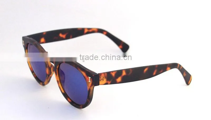 2015 new arrival wholesale Leopard tortoise round sunglasses