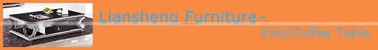 Wood&Marble End Table, Elegant Living Room Furniture