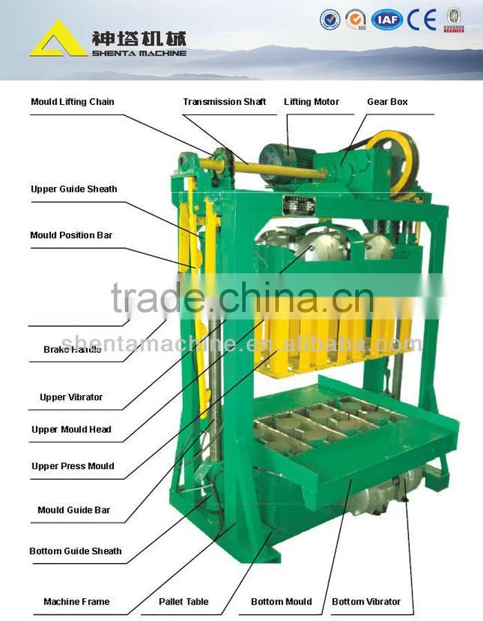 manual small brick moulding machine QTJ4-60