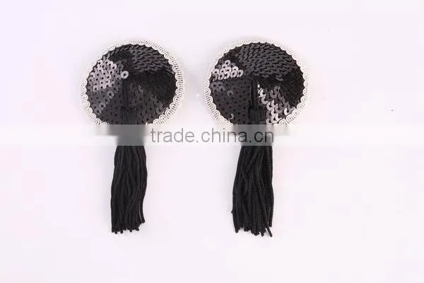 heart shape sexy glitter nipple cover tassel