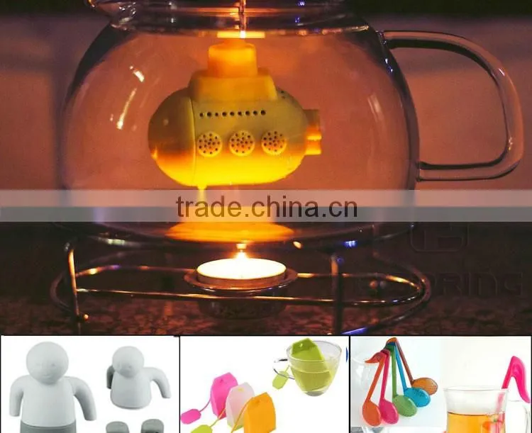 Chain submarine silicone tea strainers