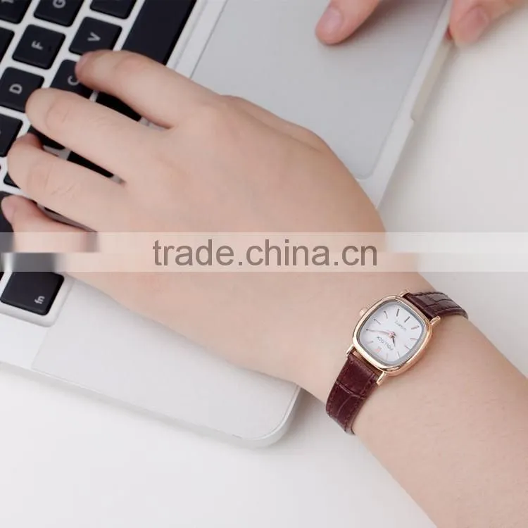 New models from Doris Watch square case leather band Japan movt pc21s quartz women watch 2016 hotly