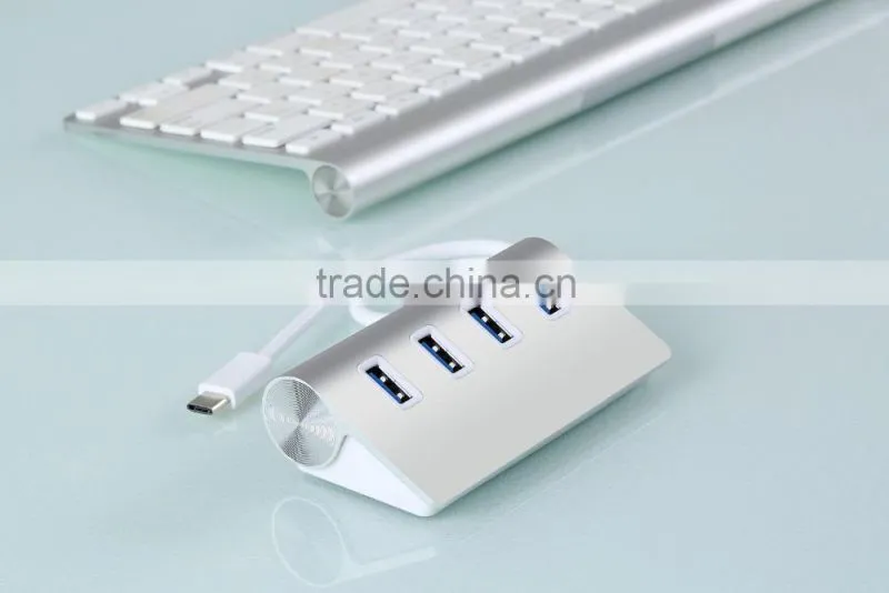High Performance 4 port usb type-c hub, type c change to 4 port 3.0 usb hub