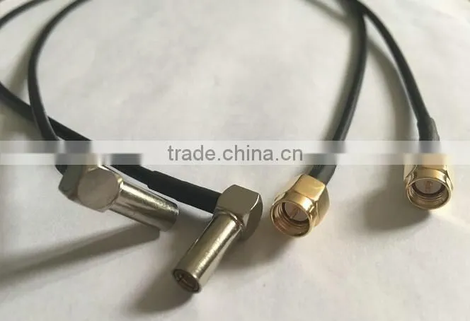 cable assembly SMA male to MS147 male right angle cable for RG174