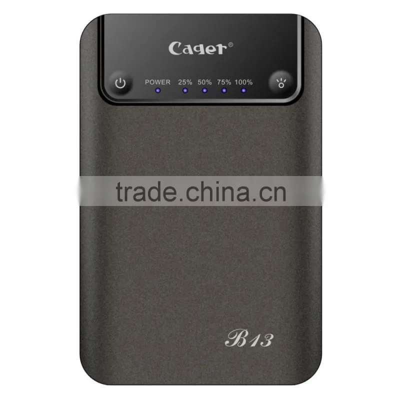 Cager B13 7800mAh Smart Power Bank External Battery Dual USB for iPhone/for iPad/for Samsung/for HTC/Xiaomi