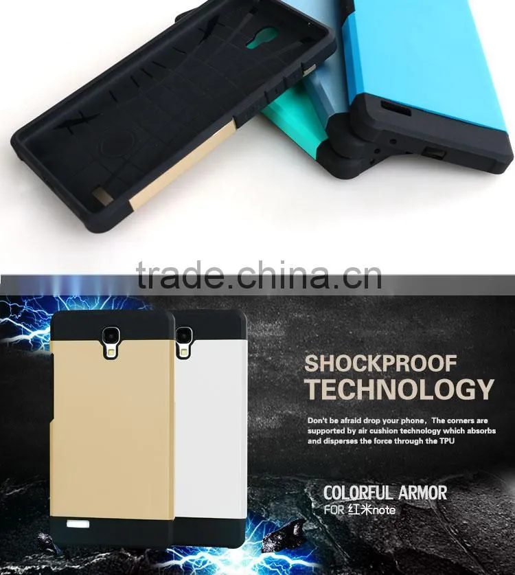 LZB Hot selling colorful armor cover for xiaomi redmi note armor case