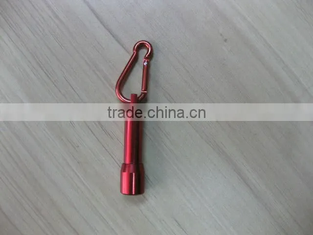 mini aluminium torch with carabiner