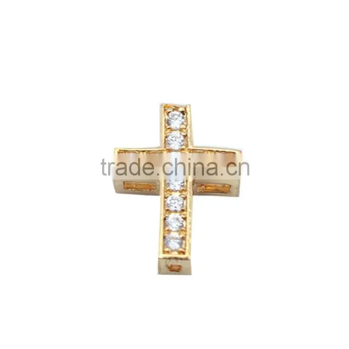 Bulk sale 925 sterling silver tiny cross pendant with CZ