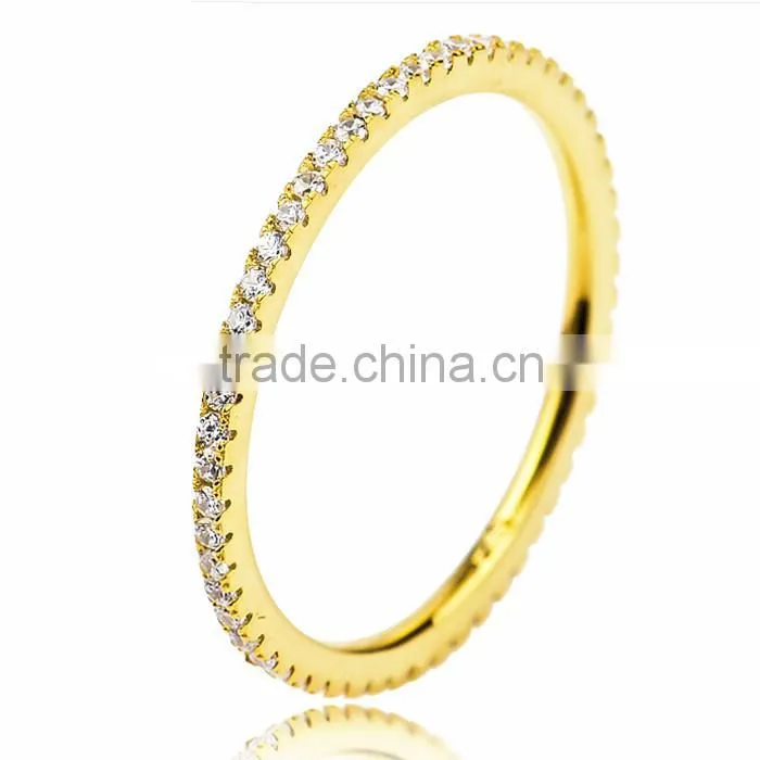 Fashion lady ring pave zircon ring in 925 sterling silver