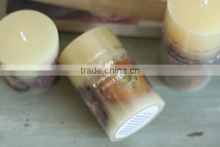 OEM gift scented white pillar candle