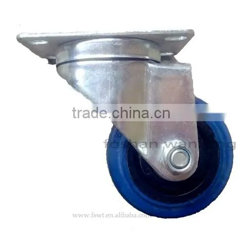 Shock Absorber Heavy Duty Swivel 6" Blue Rubber Caster