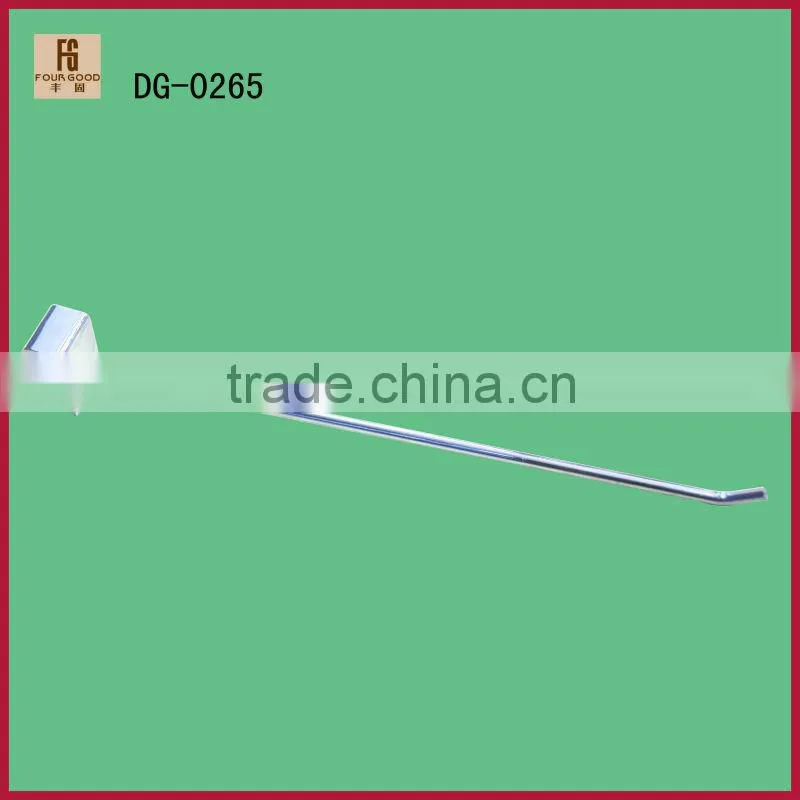 Inclined clothing metal hook shelf,slot channel hook hanger