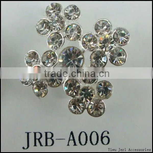 shinning heart shape crystal decorative button/button rhinestone