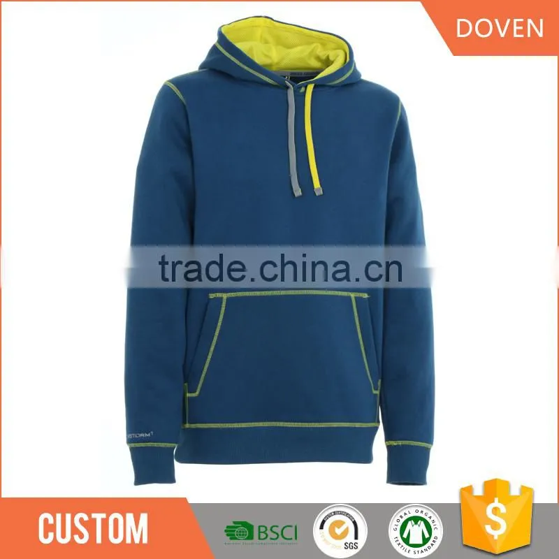 No zippers long sleeve Men hoodie with hood