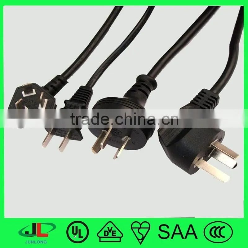 GuangDong Factory CCC ISO approved China 2 pin ccc power cord electrical cord Plug with ISO CCC power cord