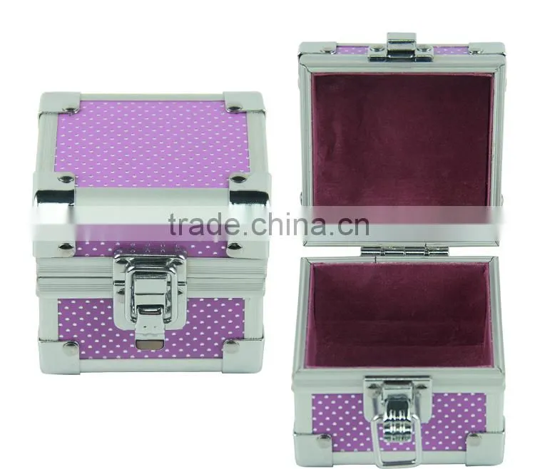 Pvc Purple Color Small Dots Pattern Empty Boxes Watch Gift Box