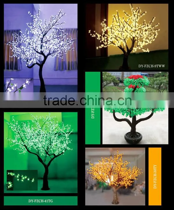 led light 40cm christmas/wedding tree with flower home decorated