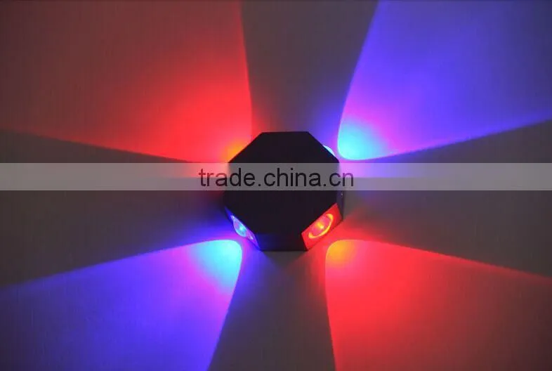 Creative aluminium 4W/8W octagon Wall led light /background led light/ Internet bar led light/KTV Wall light/Bedroom wall led