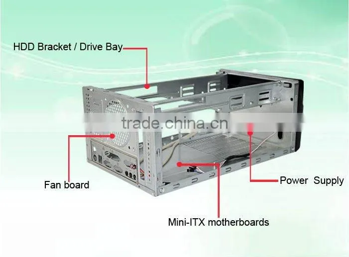 Realan hot selling desktop HTPC computer case X5