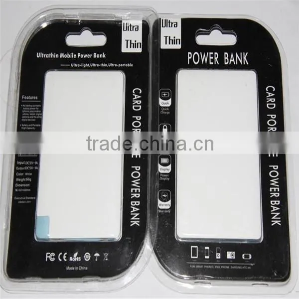 power bank credit card size micro usb battery charger