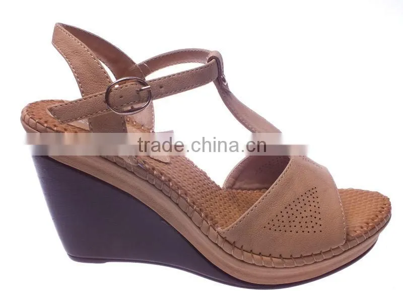 Women wedge heel sandals with factory price in guangzhou