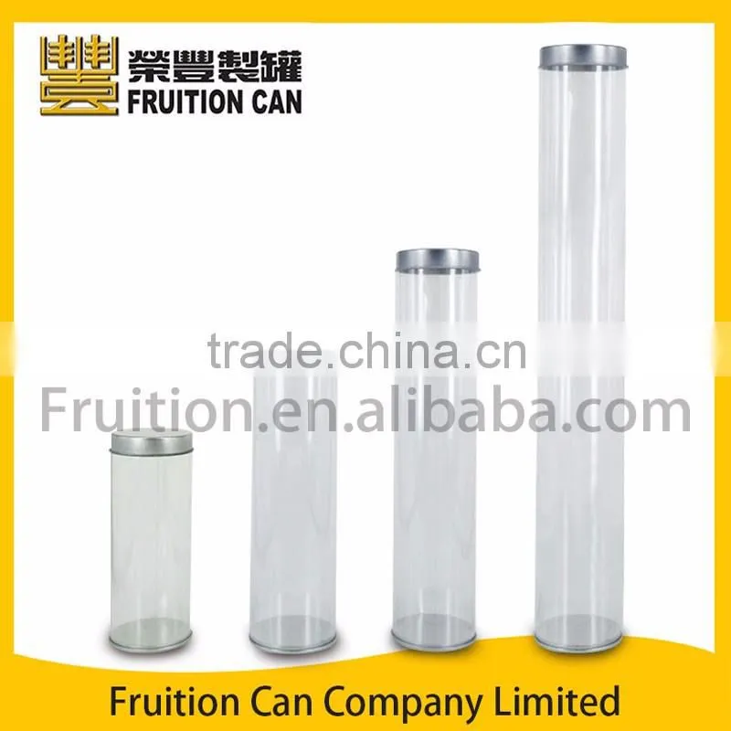 Clear Cylinder with a tin lid