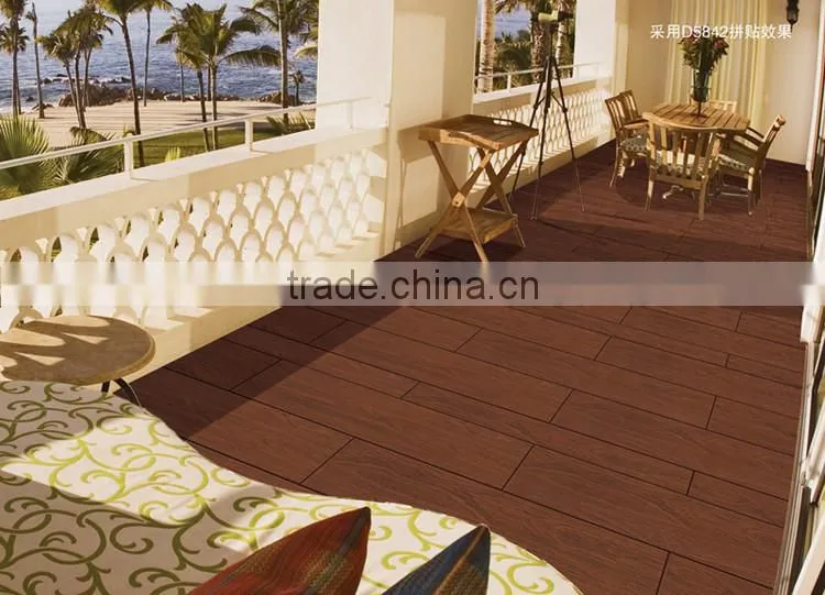 Multi-Color Wood Look prefabricadas Designs Italian Floor Rustic Porcelain Tiles with Price