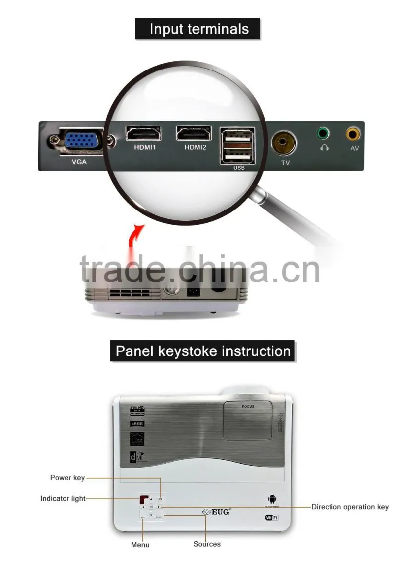 New the beam cheap movie and business 4200 lumens projectors 2016 for tv
