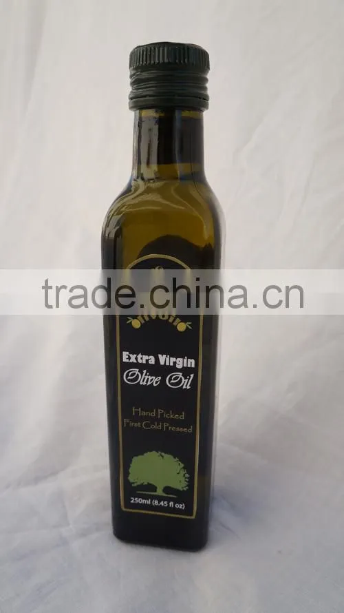 Cold Pressed Extra Virgin Olive Oil. A'Quality Extra Virgin. 100% Extra Virgin Olive Oil. Marasca Glass bottle 250 ml