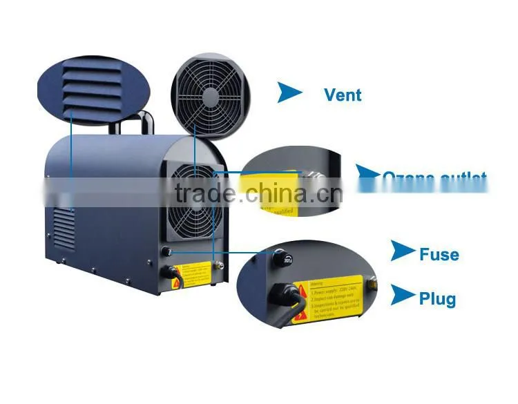 2013 Hot sales home use blue 5g ozone generator