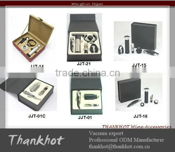 Wine bottle accessory gift set for promotion with customer logo
