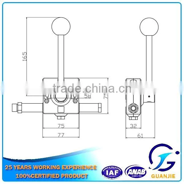 ISO9001:2008 Certificate GJ1130 aluminum gear shift cable