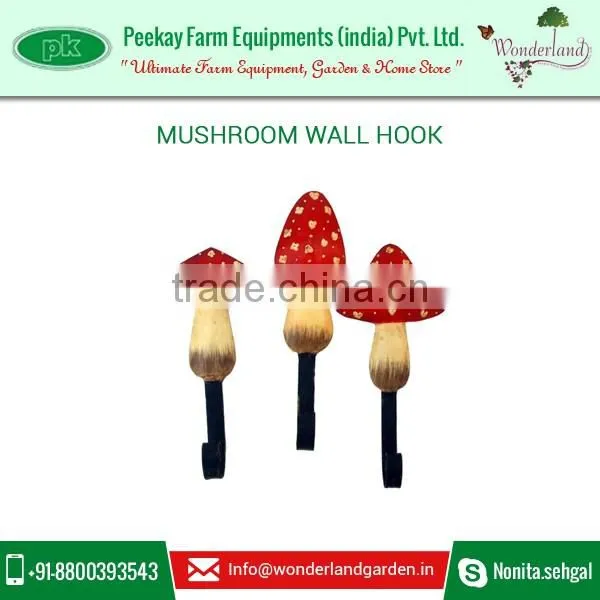 Specially Designed Mushroom Style Wall Hook for Garden Effect Available at Low Price