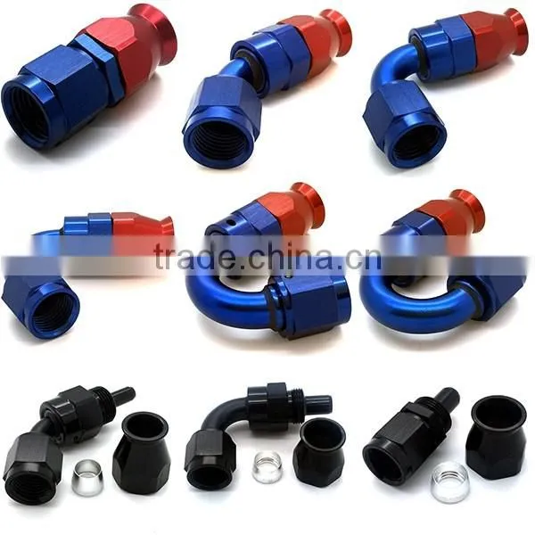 Polished and Anodized Custom High Quality AN8 an hose ends