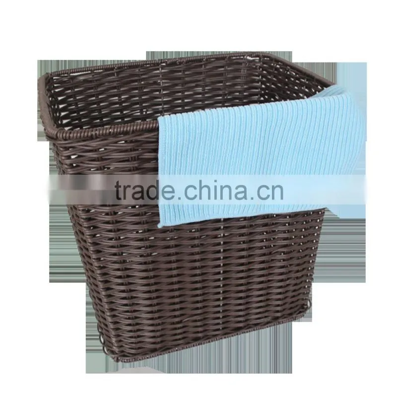Wholesales chinese supplier PE rattan plastic laundry basket for dirty clothes