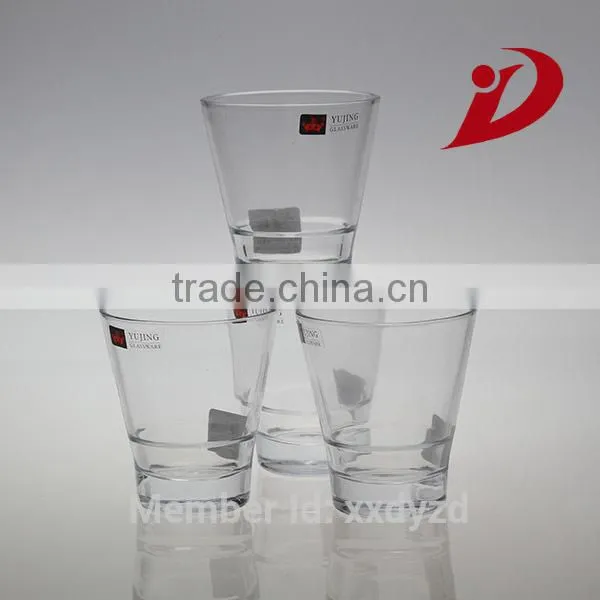 clear tumble world cup glass
