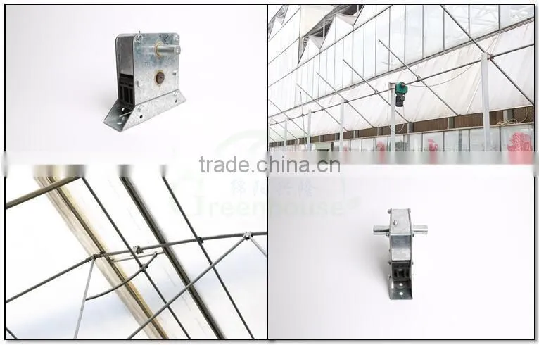 Rack and pinion for greenhouse ventilation
