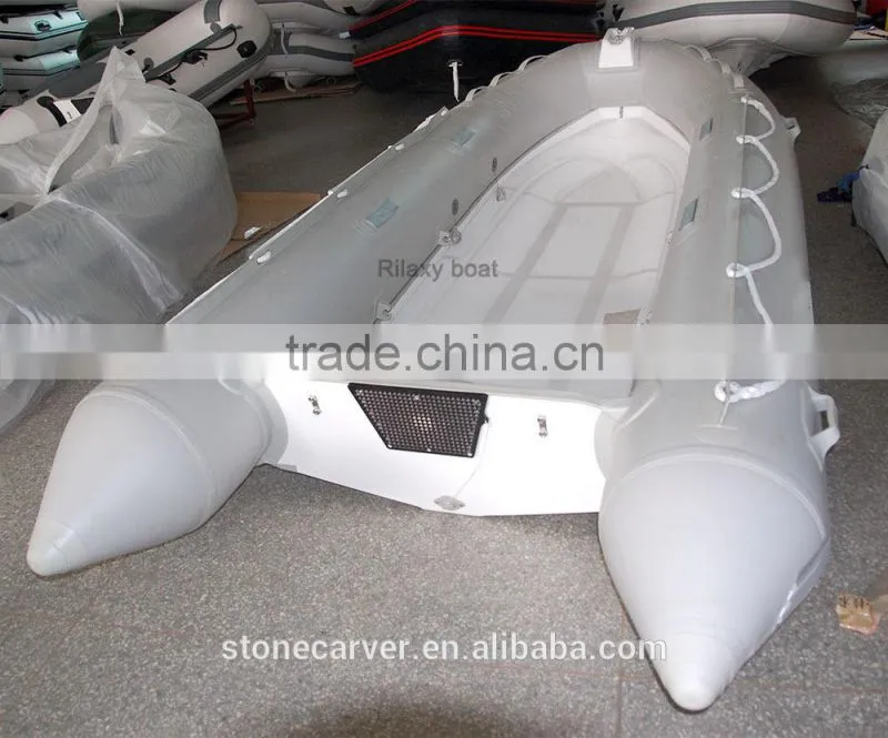 RILAXY Inshore & lake Chinese manufacturer oriented cheap small inflatable center steering console fishing boat for sale