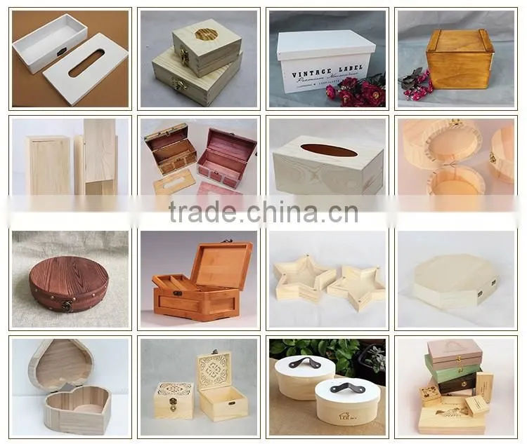 Wholesale hot stamping Logo pine Wooden Watch Box