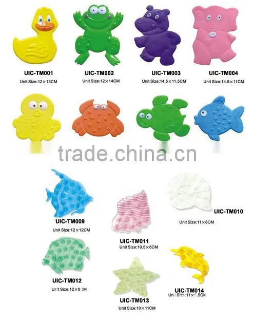 Heart Non-Slip PVC Mini Bath Mats,Heart PVC Anti slip Bath tub Appliques w/suction cup, Customized pvc mini bathroom mat