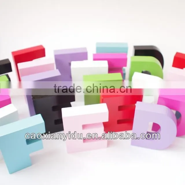 Large Wooden Letter12*9*2.5CM size in Stock Wood Alphabet Letters