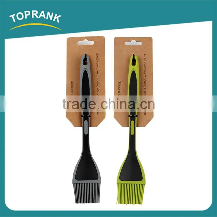FDA kitchen long handle bbq cooking oil brush silicone pastry brush