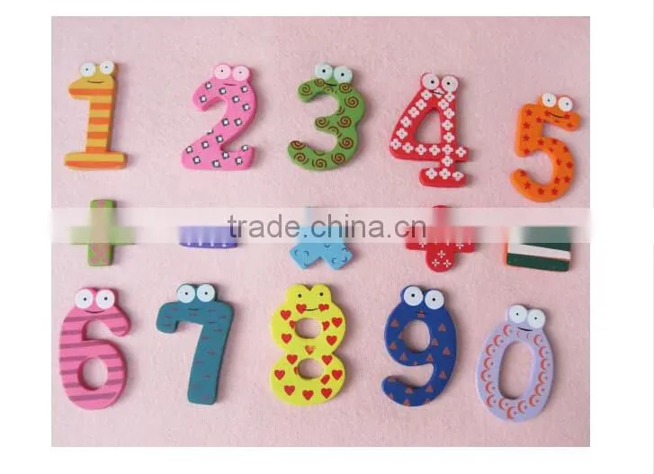 digital wooden educational fridge magnets for home decor