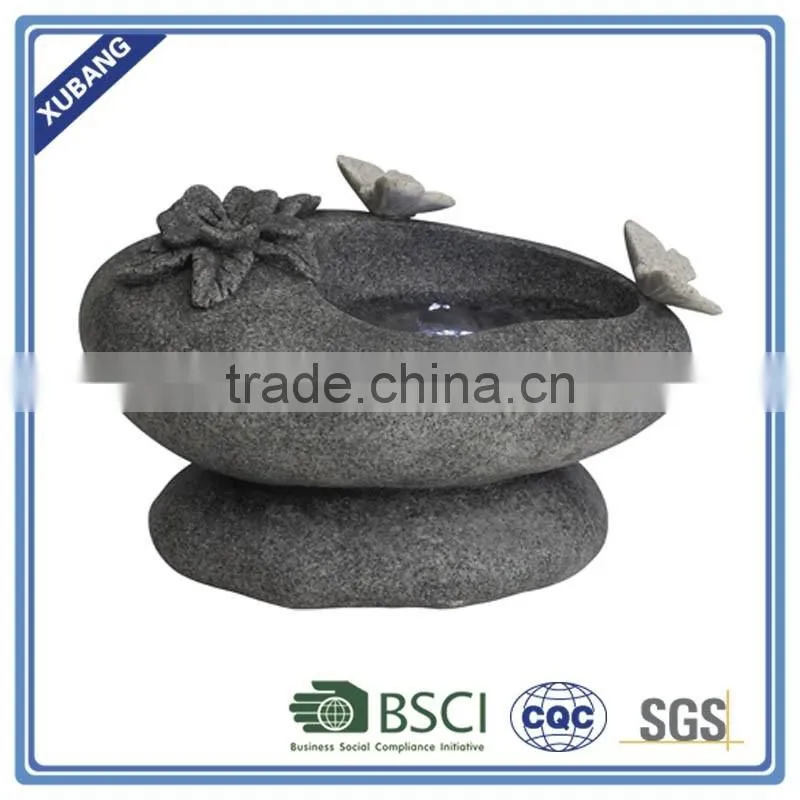 garden butterfly water fountain rock flower water fountain