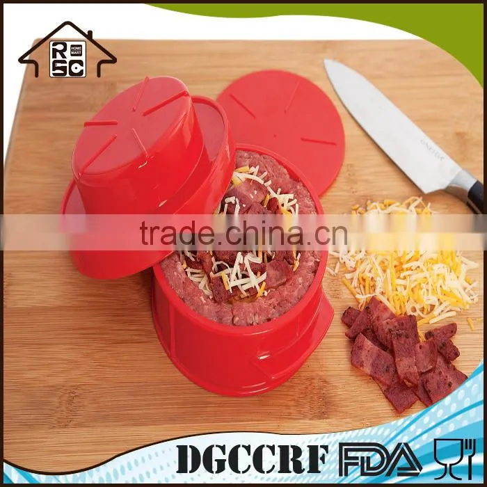 FDA & LFGB Approved Hamburger Press,Plastic Hamburger Press BPA Free,Manual Hamburg Patty Maker