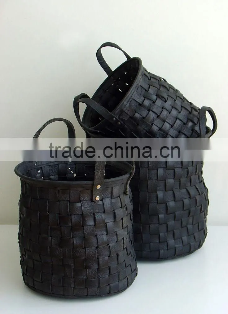 Eco friendly recycled tire rubber planter pot